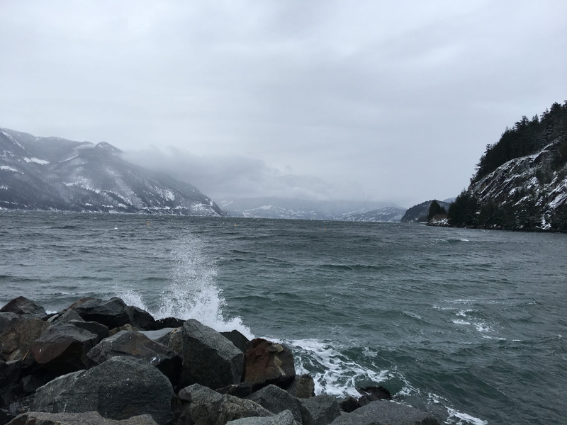 splash, pacific, 4K, mountains, land, waves, squamish-lillooet d, beach, cloud - sky, rock, tranquility, beauty in nature, storm, tranquil scene, nature