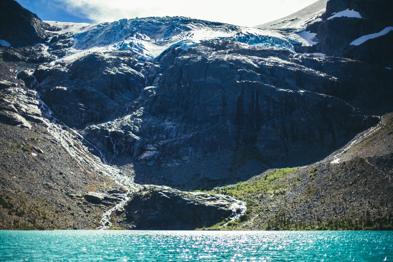 cold temperature, formation, mountain, mountain range, snow, outdoors, idyllic, upper joffre lake, lake, glacier, waterfront, fjord, glacial landform, non-urban scene