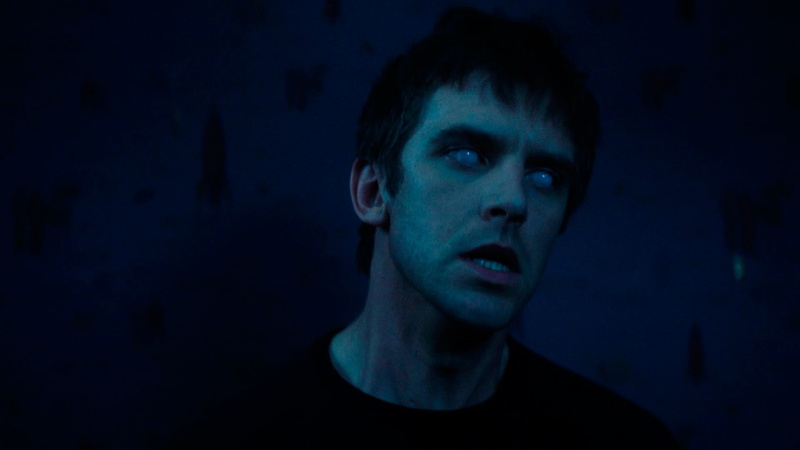 David Haller, blue, serious, Legion FX, Dan Stevens, looking, portrait, celebrity, headshot, studio shot, human face, young adult, dark, one person, looking at camera