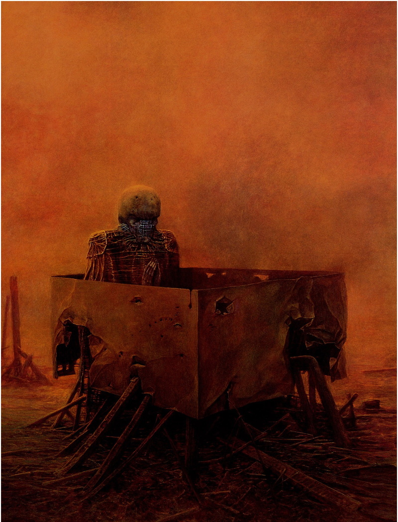 artwork, ski, zdzis, skeletons, steel box, aw, zdzisław beksiński, beksi, box, 1080P, steel, dark