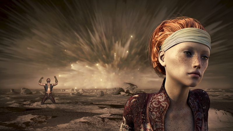 mysterious, 4K, people, portrait, headwear, childhood, disaster, weird, wearing, beauty, mystical, end time, child, atmospheric, barren, poster, scary