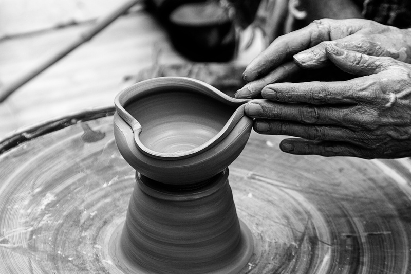 working, craftsperson, nails, s, molding, art, creativity, making, molding a shape, workshop, expertise, human hand, mud, 4K, hands, occupation, pot, preparation