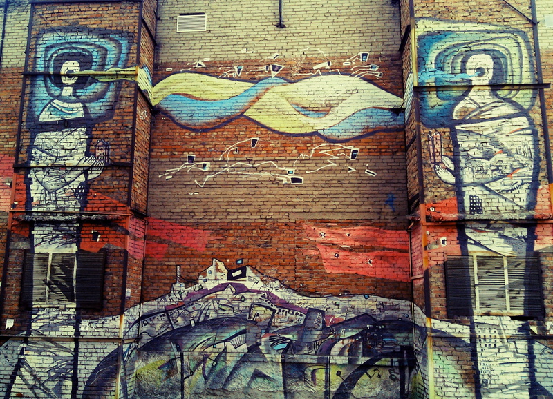 full frame, old, pattern, no people, graffiti, wall - building feature, clay, mural, built structure, architecture, Russia, run-down, brick, textured, multi colored