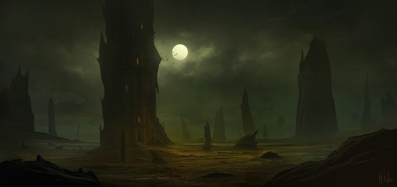 Moon, 1080P, horror, forest, Yuri Hill, dark, moonlight