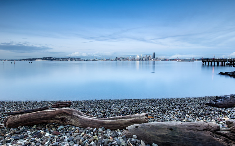 colored, driftwood, cloud - sky, tranquil scene, rock - object, solid, rock, chain, no people, day, sky, 5K, pebbles, calm, idyllic, reflection, water