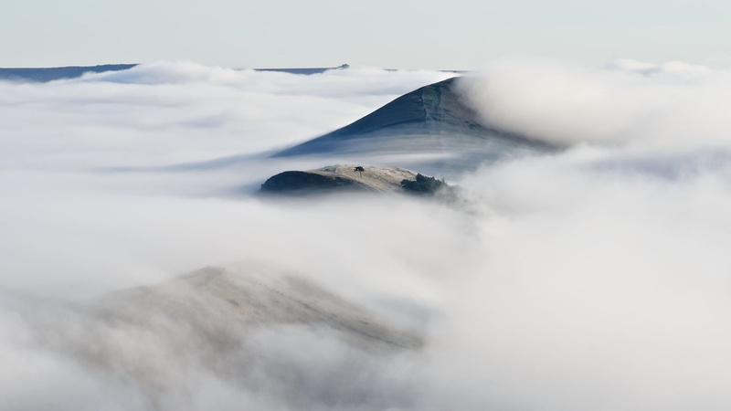 mist, water, beauty in nature, volcanic crater, scenics - nature, fish, white color, white, sky, blue, aerial view, mountains, sunlight, landscape, volcano