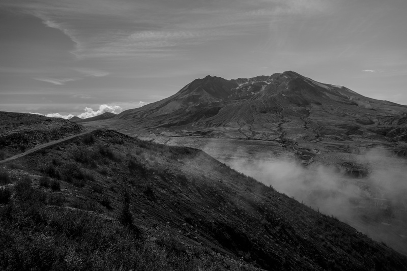 mountain, environment, hiking, beauty in nature, no people, tranquil scene, mountain peak, path, volcanic crater, fog, physical geography, crater, volcano
