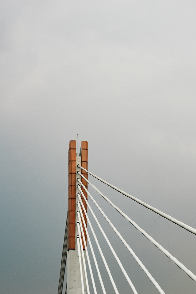 built structure, explore, striped, minimal, architecture, no people, outdoors, city, 4K, transportation, day, cloud - sky, bridge, sky, iconic