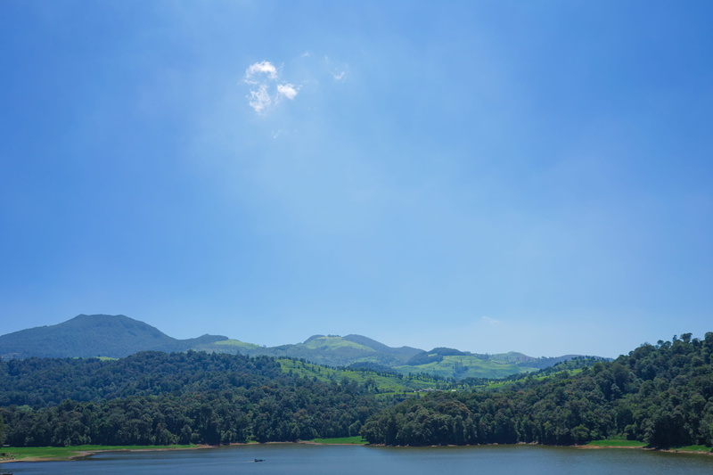 non-urban scene, blue, mountain, mountain range, tranquility, indonesia, water, waterfront, tree, pinishi resto - glamping ciwidey situ patenggang, idyllic