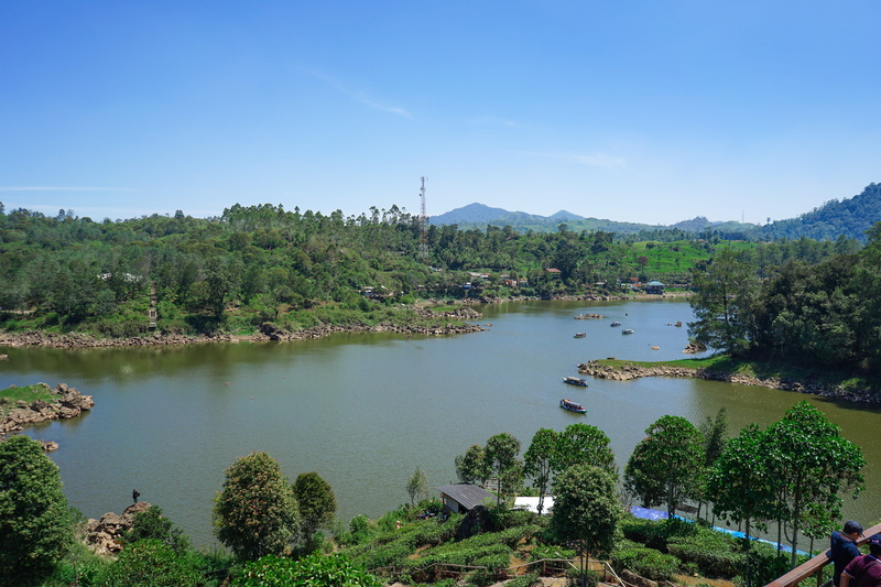 sky, water, nature, 4K, tranquility, mountain, green color, beauty in nature, reflection, tranquil, scenics - nature, bandung, lake, tree, plant, day