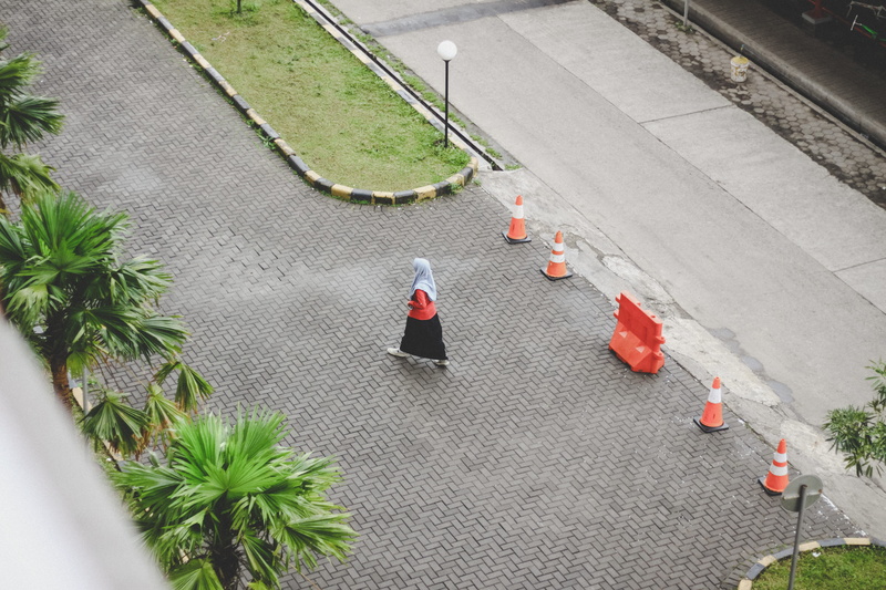 day, men, full length, people, walking, two people, traffic cone, growth, outdoors, street photography, indonesia, adult, street, 4K, real people, nature