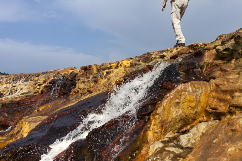leisure activity, formation, rocks, waterfall, mountain, splash, rock formation, colors, equilibrium, mines, minerals, andalusia, flowing water, rock, motion