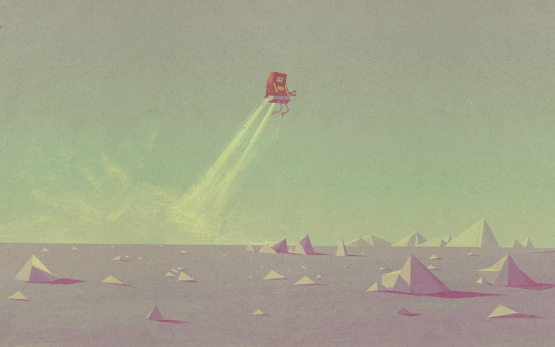 flag, outdoors, land, rock, surreal, no people, transportation, green color, flying, bunting, warm colors, decoration, planet, 1080P, space art, creativity