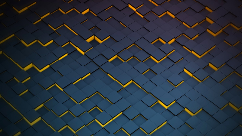 fon, figures, figure, 2K, Cuba, background, blue, cube, yellow