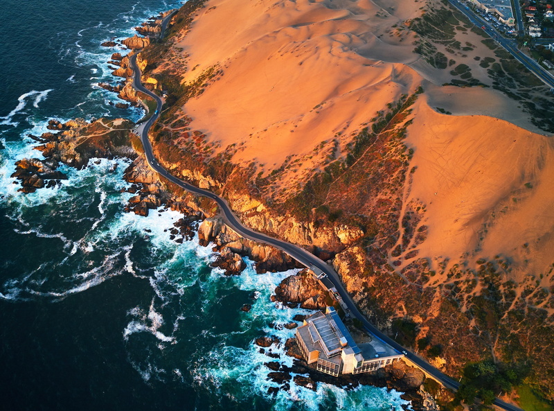 View, beauty in nature, de, high angle view, dunas, non-urban scene, no people, aerial view, flowing water, Coast, tranquility, Concon, scenics - nature