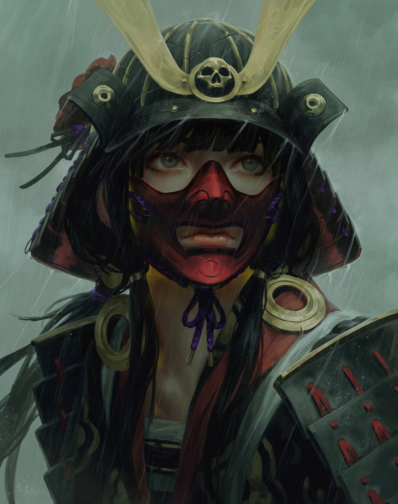 fantasy art, samurai, 1080P, warrior