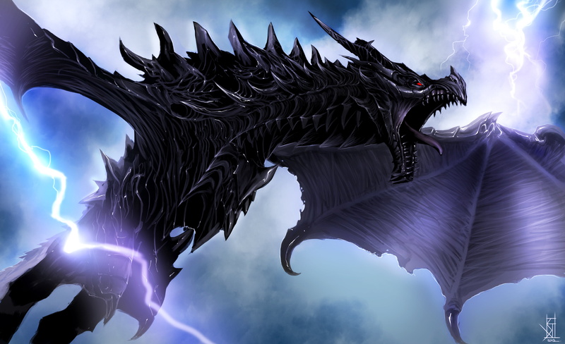 5K, 4K, Skyrim Dragon, Alduin