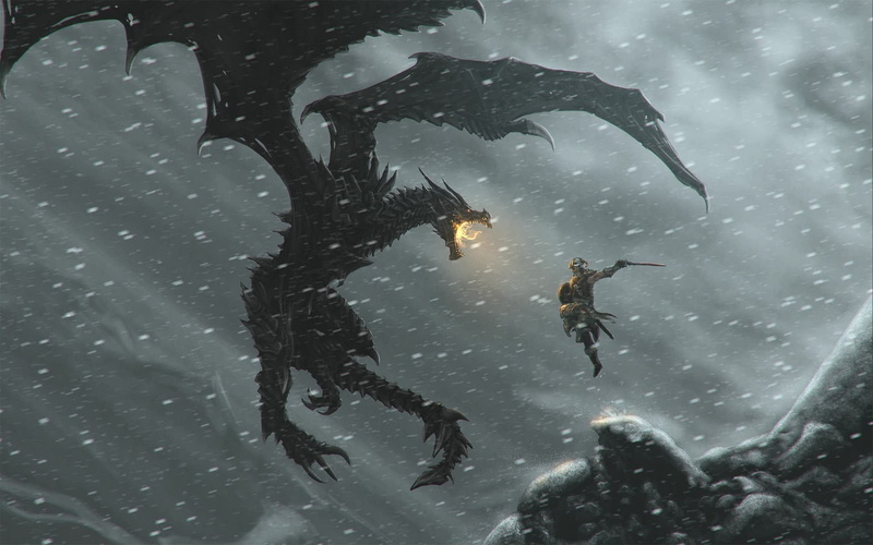 people, men, adventure, winter, water, sport, nature, day, group of people, the elder scrolls v skyrim video games alduin dragon dovahkiin dragonborn, lifestyles