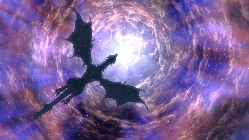 astronomy, beauty in nature, water, low angle view, sea, animal themes, The Elder Scrolls V: Skyrim, Dark, full frame, backgrounds, space, no people, sky
