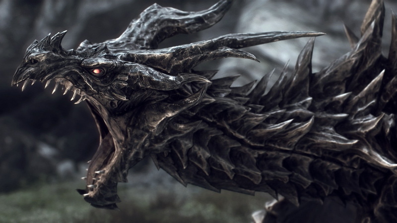 The Elder Scrolls, dragon, fantasy Art, digital art, 1080P, Alduin, The Elder Scrolls V: Skyrim
