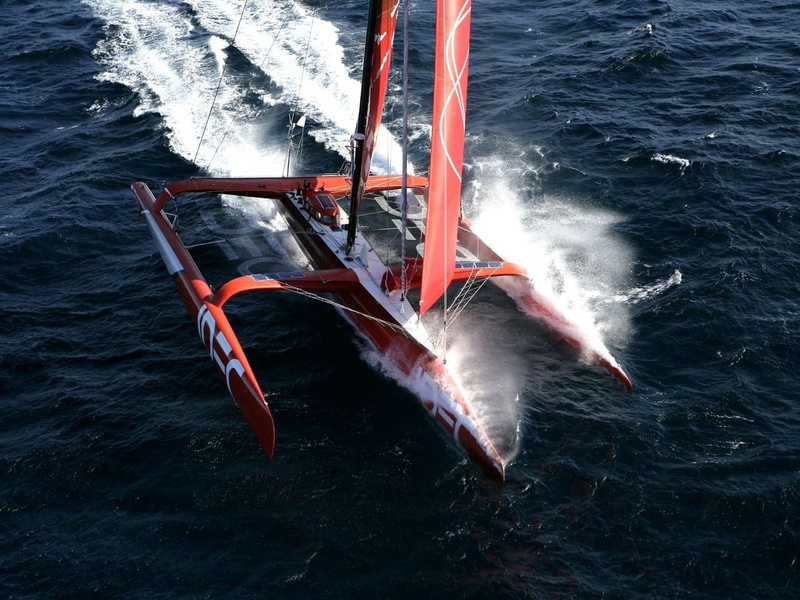 catamaran, day, nature, aquatic sport, rippled, water, vehicle, wave pattern, motion, splashing, boat, 720P, sea, waterfront, no people, high angle view