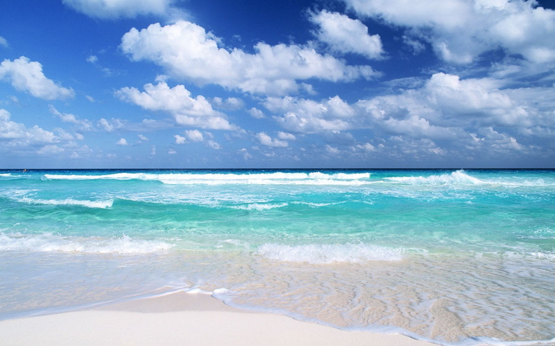 clouds, water, blue sky, nature, clean, 1080P, beach, blue, sky, clean water