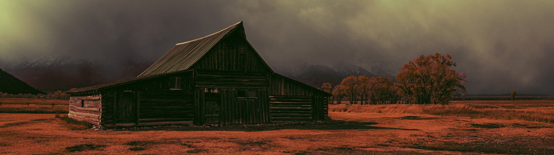 spooky, 5K, 32:9, landscape, cabin, western, ultrawide, shack