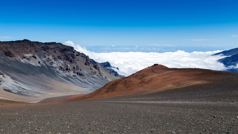 view, landscape, haleakala, clouds, 4K