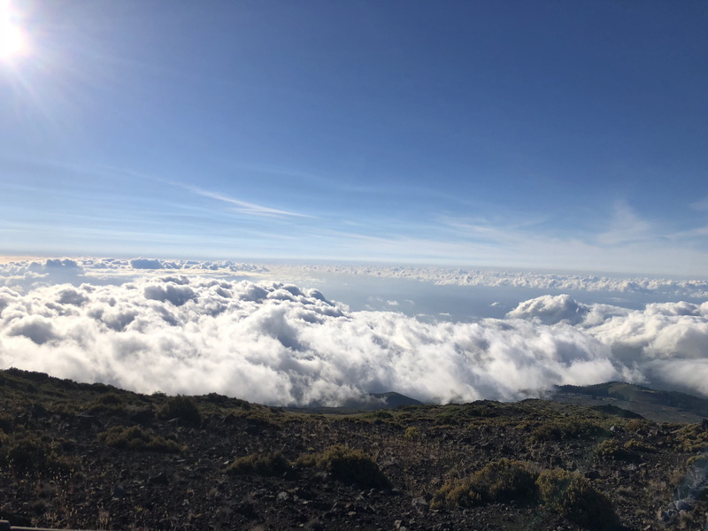 remote, no people, mountain, sunset, tranquil scene, day, haleakala, nature, tranquility, beauty in nature, sunlight, idyllic, cloudscape, hawaii, volcano