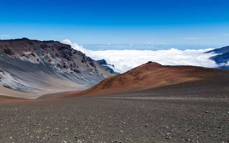 the volcano, mountains, 4K, Hawaiian island of Maui, volcano Haleakala