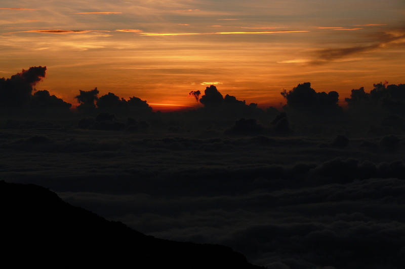 tranquility, no people, beach, scenics - nature, 2K, nature, sea, sky, tranquil scene, silhouette, sunset, cloud - sky, hawaii, land, orange color, dusk