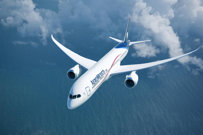 boeing, mexico, aero, blue, airplane, airliner, aeromexico, aircraft, 2K, boeing787, white