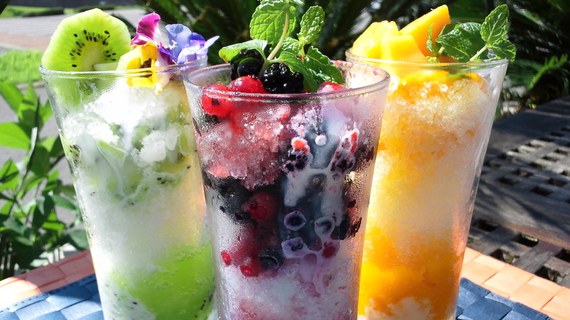 Ice, Fruits, Glass, Shaved, Cups, Summer, 4K, Drinks