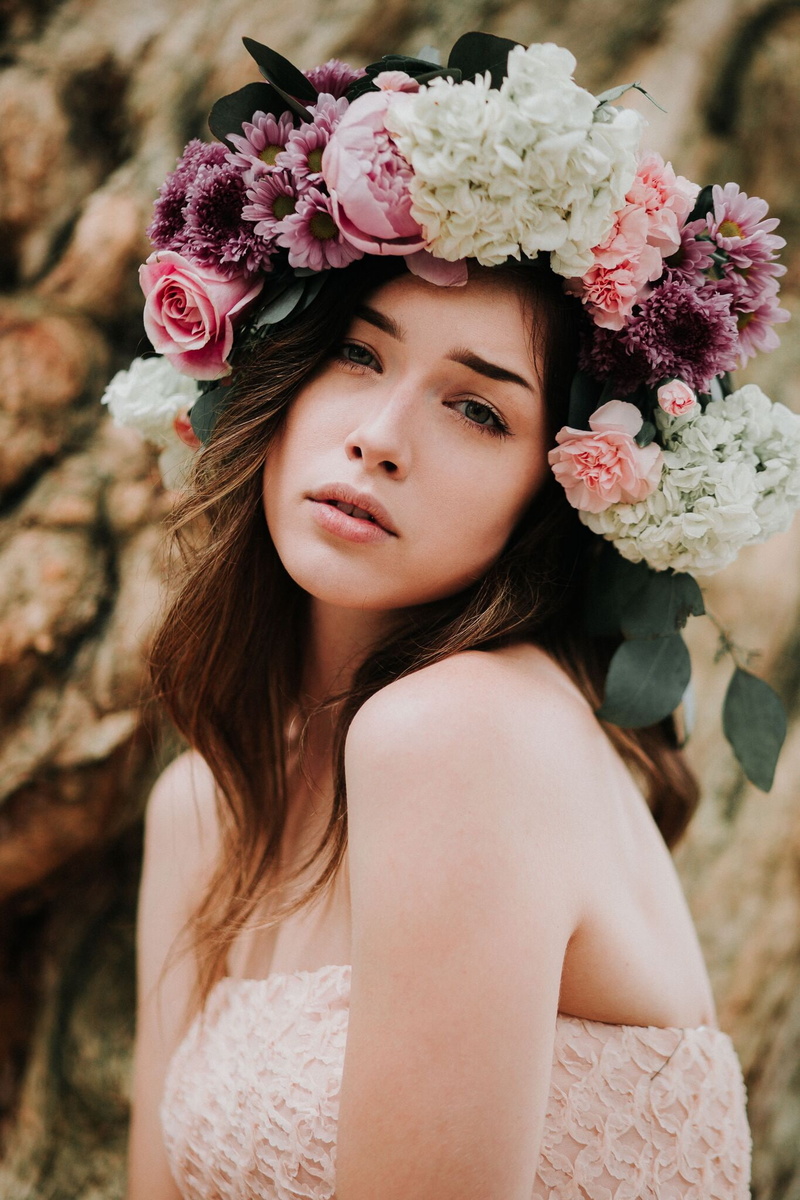 brunette, women, headdress, Lauren Summer, 1080P, model
