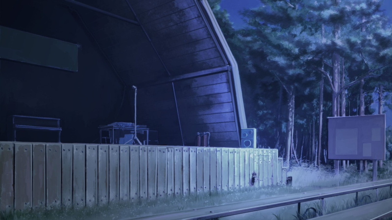 dusk, tree, outdoors, plant, Everlasting Summer, green, brown, built structure, wooden, road, piano, bridge, empty, house, 1080P, boundary, sky, fence