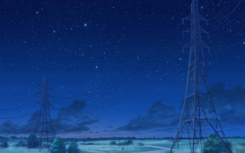 power line, nature, scenics - nature, fuel and power generation, no people, cable, electricity, technology, space, 4K, art, power supply, chebynkin, star