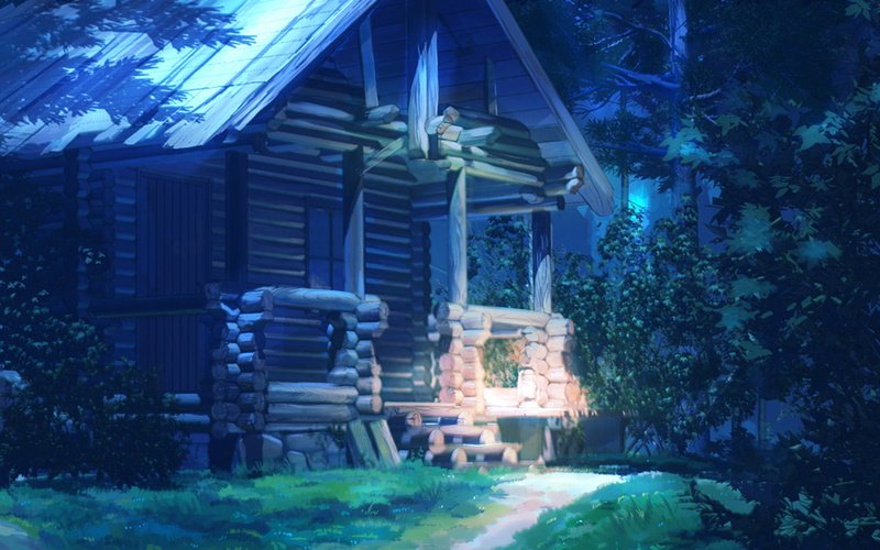 art, 4K, chebynkin, house, illust, wood, arseniy
