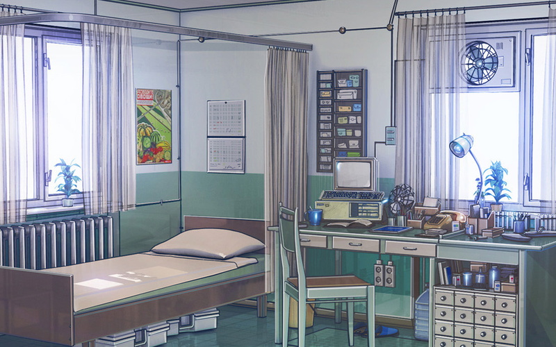 home interior, entrance, table, art, anime, indoors, 4K, transparent, architecture, office, seat, absence, technology, no people, door, domestic room