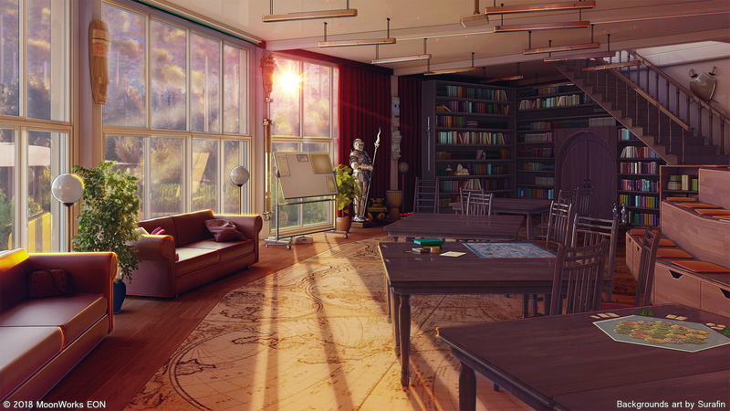 Sunset, Room, Sofa, Interior, Anime, 1080P, Stairs, Original