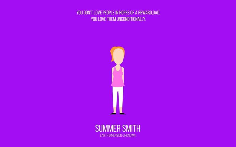 cartoon, Rick and Morty, minimalism, 1080P, Summer Smith