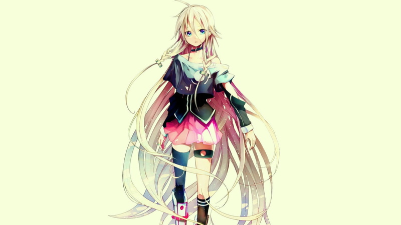 looking at camera, blonde, IA (Vocaloid), blond hair, long hair, girls, digital composite, childhood, females, hair, copy space, portrait, elegance, 1080P