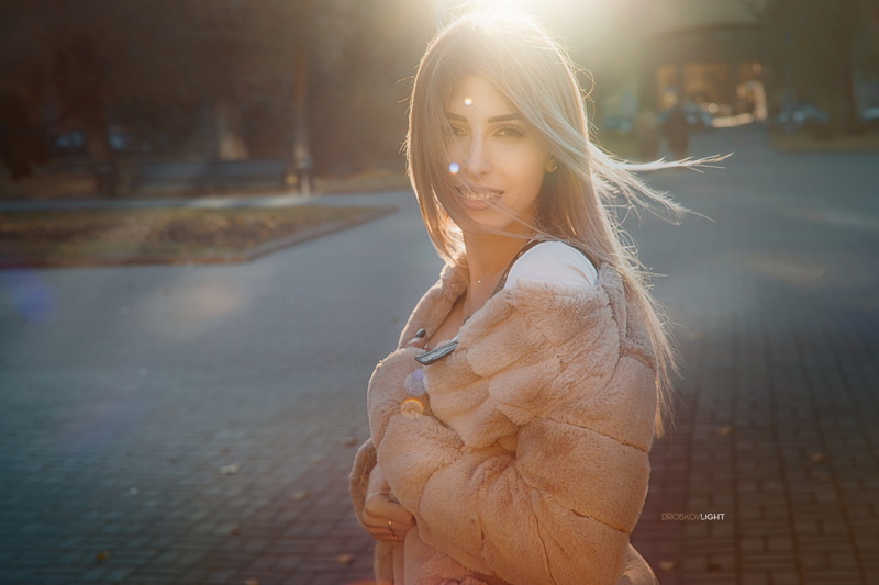 2K, model, smiling, women, women outdoors, Alexander Drobkov, urban