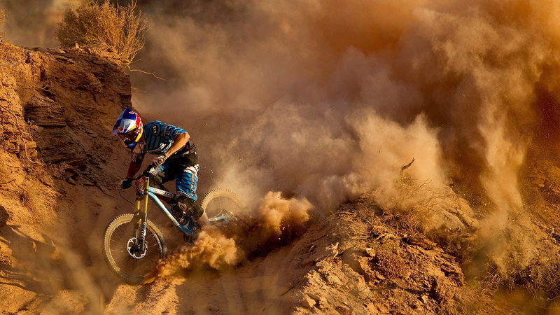 racing, 720P, dirt, red, bull, bike, bicycle, mountain, track, dust
