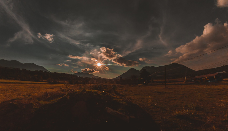 environment, morelia, nature, mountain range, outdoors, méxico, mexico, illuminated, field, scenics - nature, sun, mountain, night, idyllic, clouds, tranquility