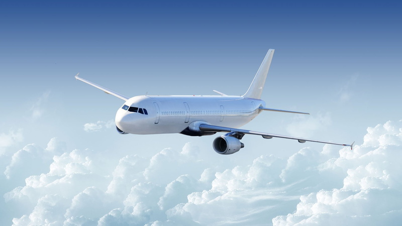 avion, 1080P, comercial, nubes