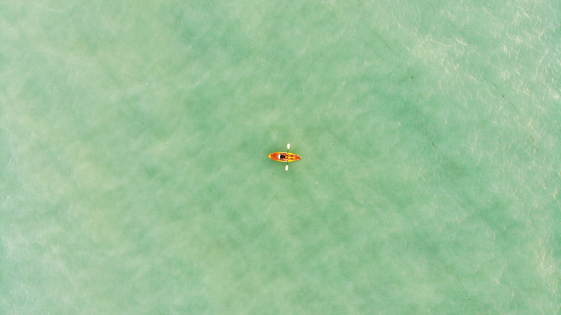 backgrounds, green color, floating on water, body, day, 4K, transportation, boat, adventure, vehicle, high angle view, full frame, copy space, sea, mid-air