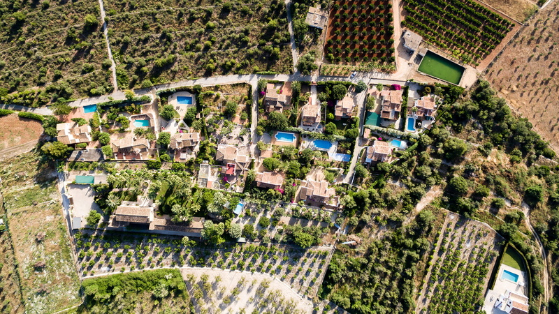 la xara, tree, costa-blanca, residential district, growth, drone, 2K, nature, house, outdoors, above, building exterior, day, travel destinations, townscape