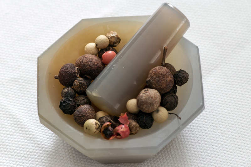 spices, freshness, close-up, agate mortar, choice, variation, still life, plate, tray, 4K, chocolate, high angle view, sweet, indoors, snack, food and drink