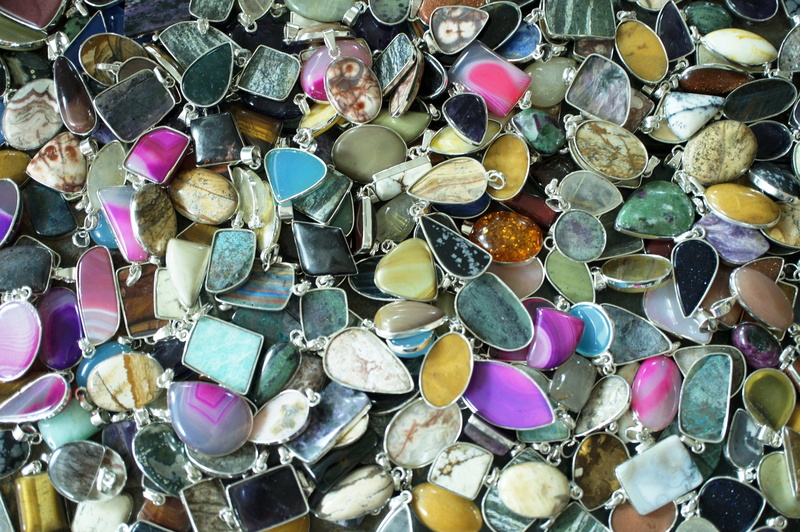 Gemstone, Colorful, lapis, black, multi colored, Pendants, semi-precious gem, collection, pink color, amulet, jewelry, semiprecious, outdoors, Stone, jewel