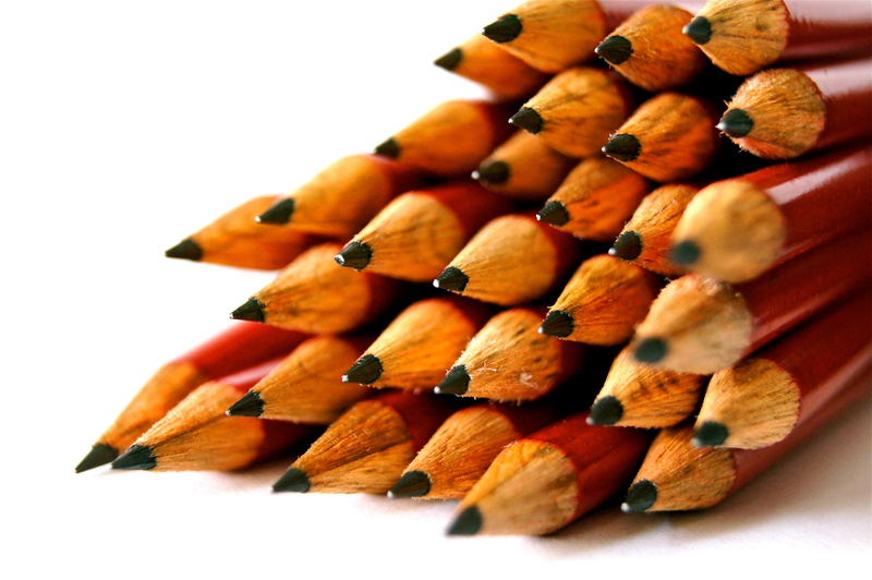 pencils, lot, green Color, white, isolated Objects, color Image, writing instrument, brown, isolated, wooden, wood - Material, selective focus, group of Objects